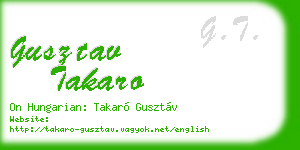gusztav takaro business card