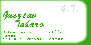 gusztav takaro business card